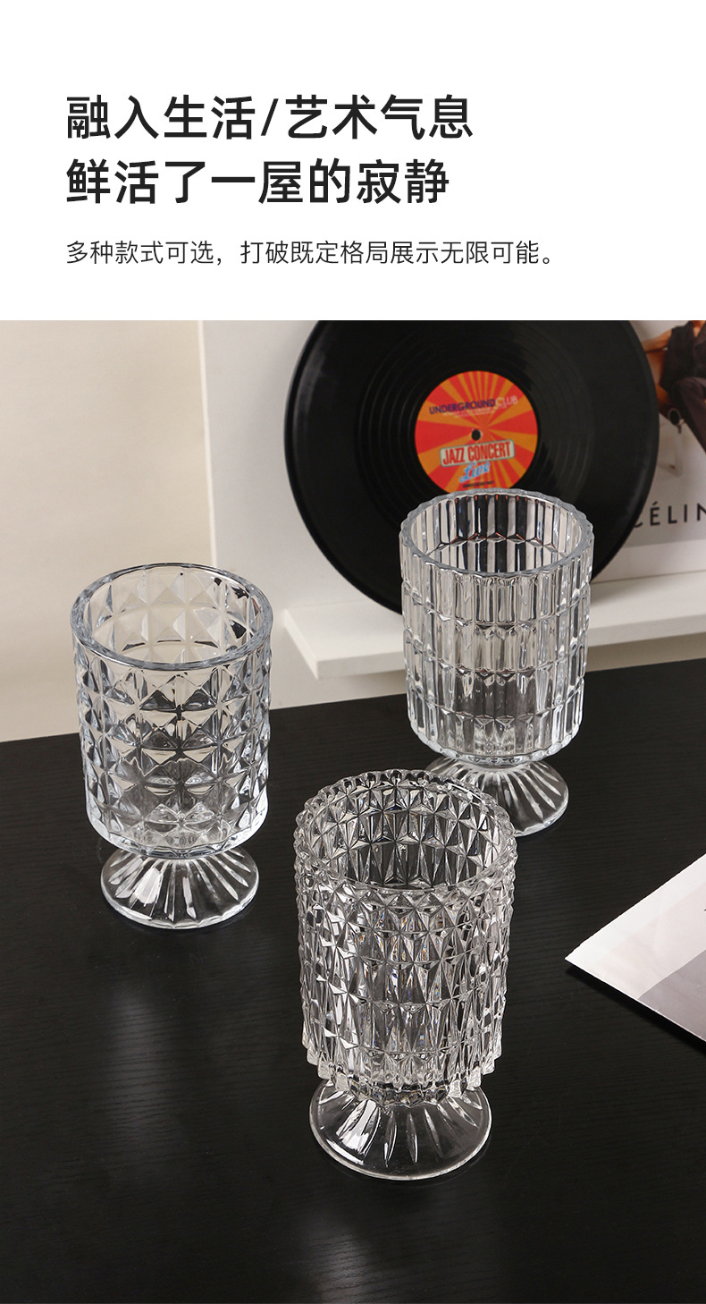 贝汉美轻奢透明玻璃花瓶摆件客厅高颜值ins水培插花网红简约花器工艺品详情13