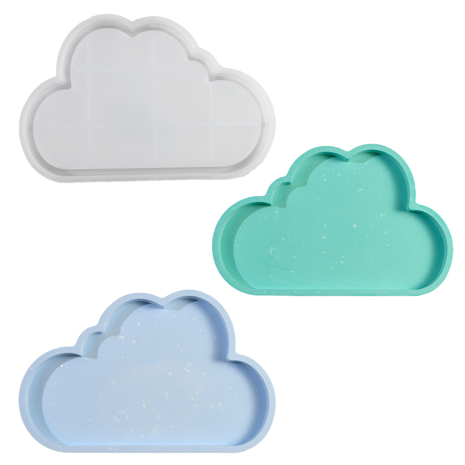 diy水晶滴胶模具镜面云朵碟子硅胶模具家居饰品展示盒详情13