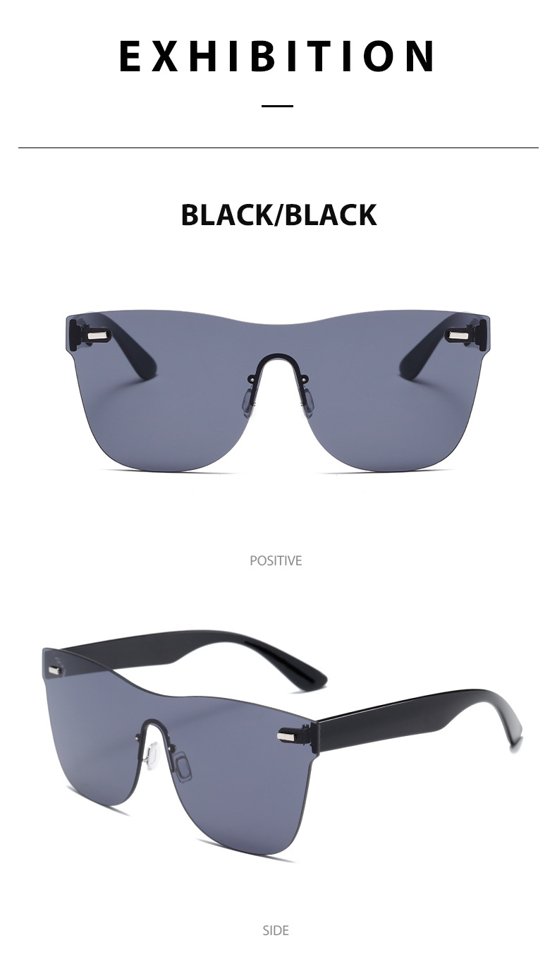 8213 Frameless one-piece lens sunglasses for men and women, cycling, sports and fashion, European and American cross-border Amazon UV400 trend pic 13