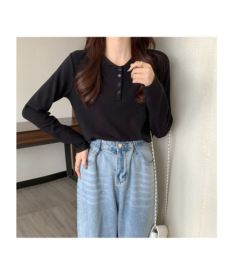 早秋长袖T恤女打底衫春秋内搭上衣小衫新款2022时尚休闲ins女装潮详情10