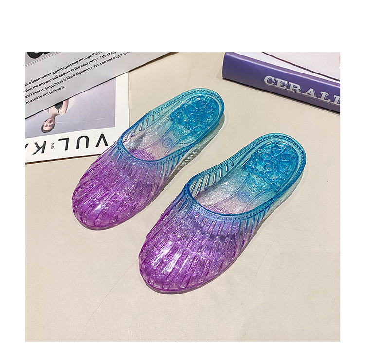 水晶拖鞋女透明洗澡防滑居家中老年妈妈凉拖鞋夏季外穿包头半拖鞋详情22