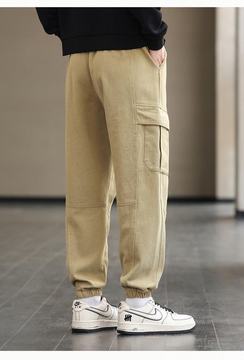 Pantalones de carga hombres 2023 nuevo otoño marca de moda juvenil holgada versátil pies de túnica para hombres tamaño grande pantalones casuales para hombres pic 36