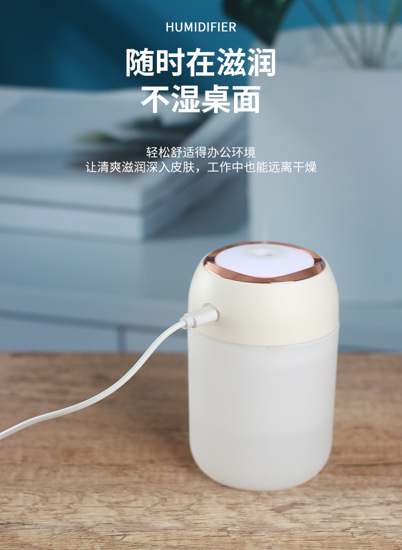 New colorful water drop humidifier USB spray night light silent home mini aromatherapy air humidifier gift pic 11