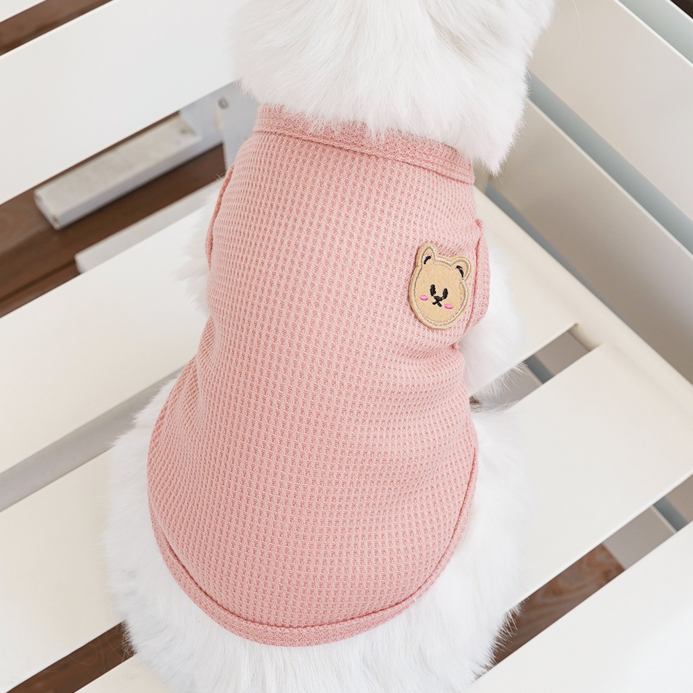 Pet clothing, Waffle bear summer vests, Teddy small and medium-sized dogs, cat and dog clothing manufacturers wholesale pic 19