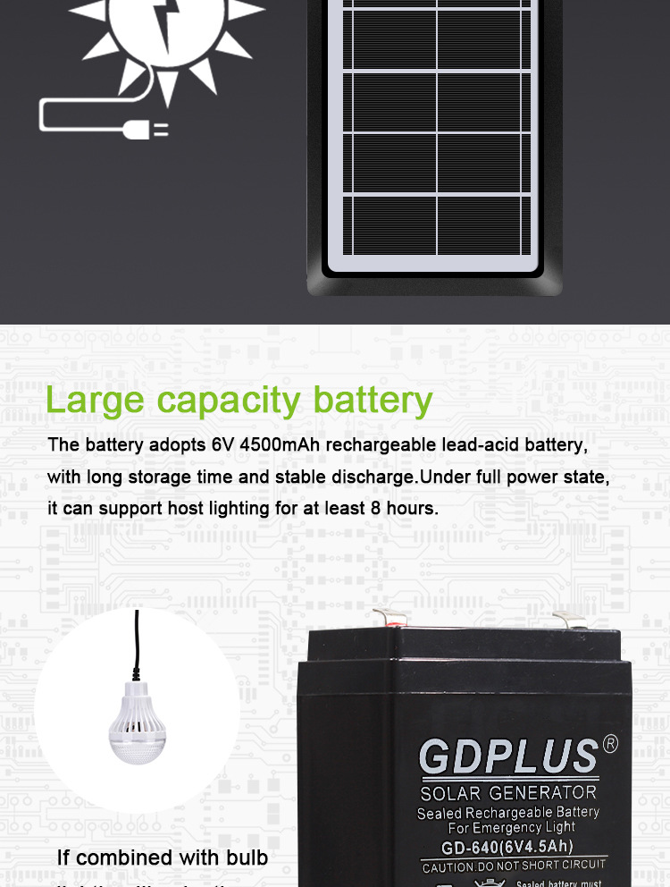 Outdoor portable multi-functional Bluetooth radio MP3 solar emergency light usb mobile phone charging courtyard system light pic 14
