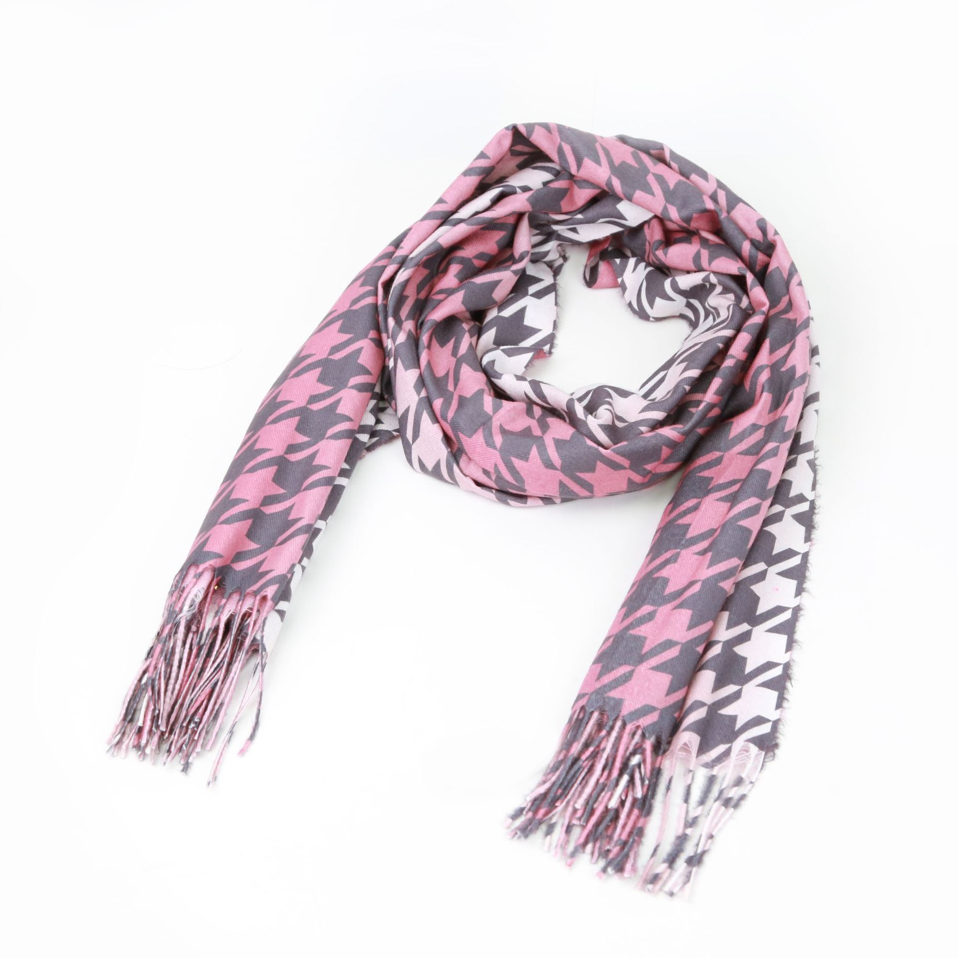 scarflife Thousand bird Check scarf for women wholesale, versatile winter faux cashmere scarf new thickened long style, digital printing factory direct sales, customized wholesale pic 6
