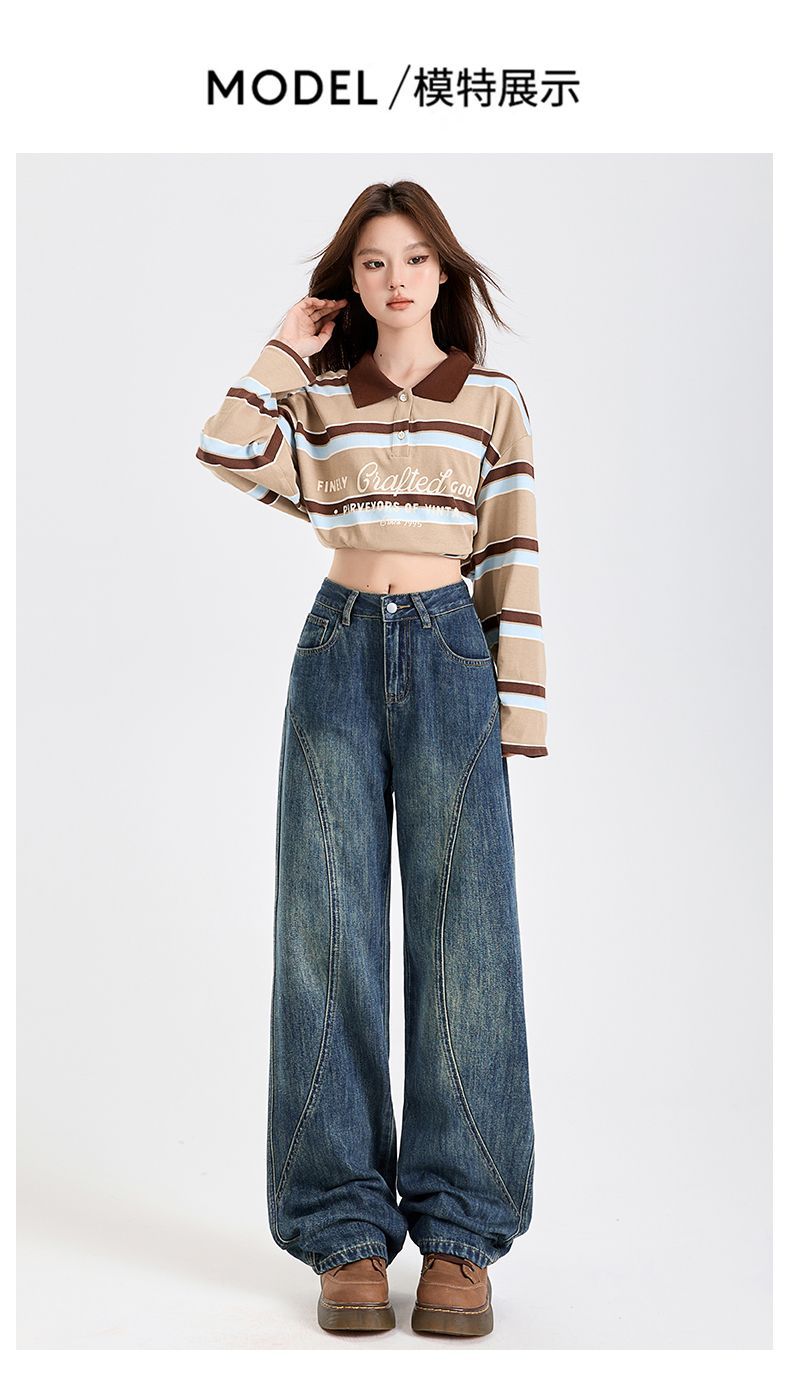 The new fashion trend of jeans for women in 2025: high-waisted, slimming, retro and beautiful, dollar style, straight leg, wide legs pic 13