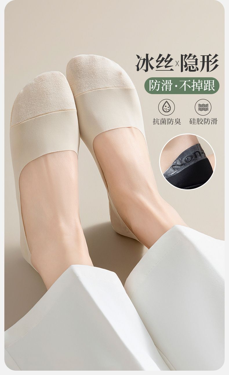 船袜不掉跟女隐形夏季防滑浅口夏天短袜子棉女薄款透气隐形袜详情7