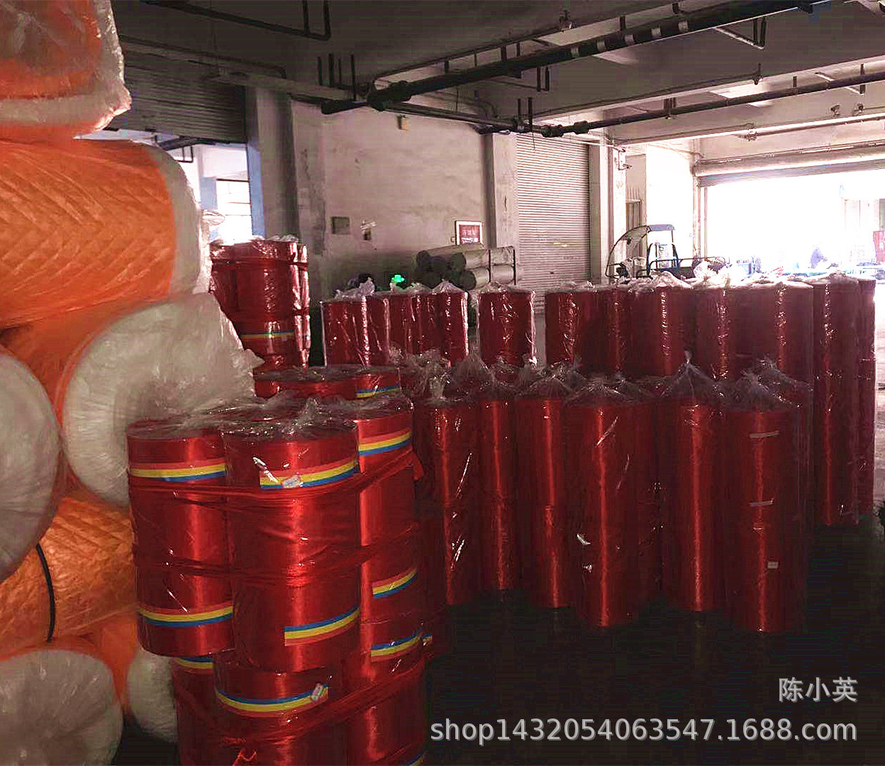 The opening ribbon-cutting ceremony of the advertisement is made of multicolor jacquard fabric. The wedding fabric is unveiled with a red silk cloth and a large red flower silk ribbon pic 22