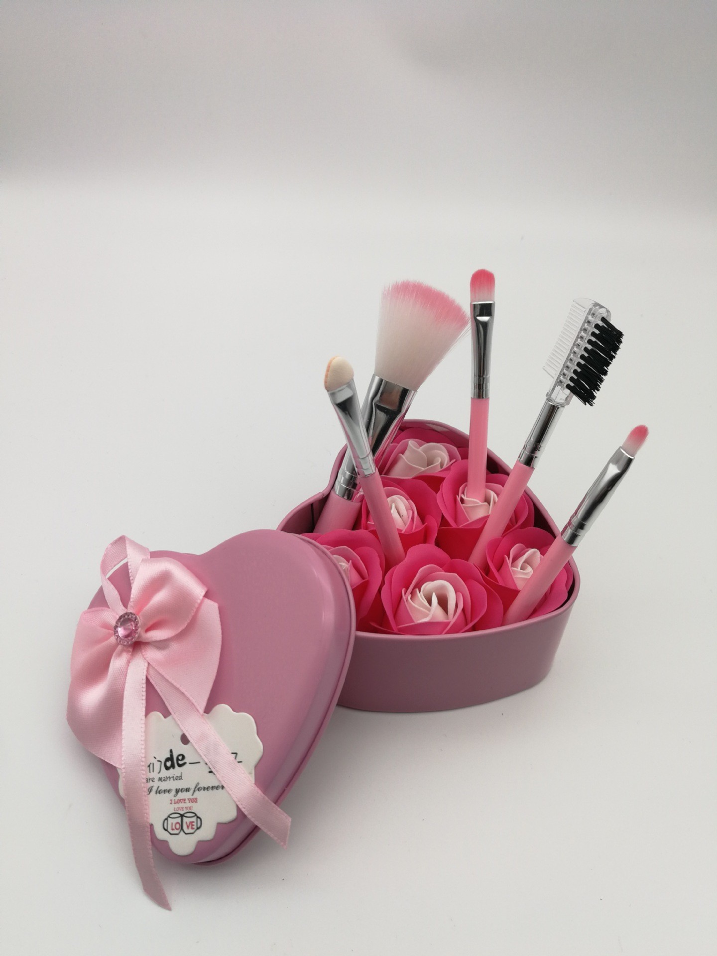 Soft-bristled portable five-stick makeup brush set, blush brush, eyeshadow brush, complete set of makeup brushes pic 4