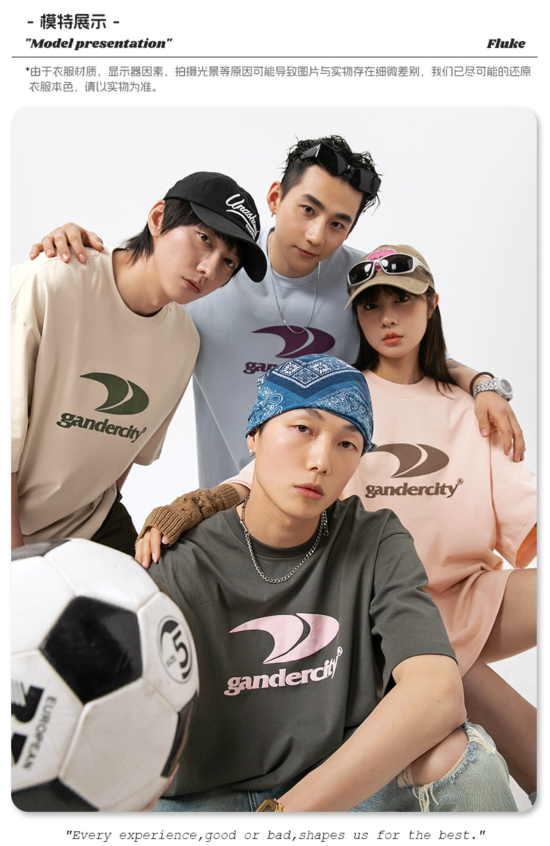 韩路男装 潮牌印花宽松短袖T恤男女夏季新款纯棉情侣美式复古体恤详情10