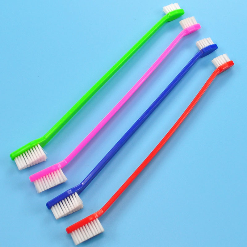 Three-piece set of pet toothbrushes: cat and dog finger toothbrushes, oral cleaning brushes, care and descaling brushes pic 2