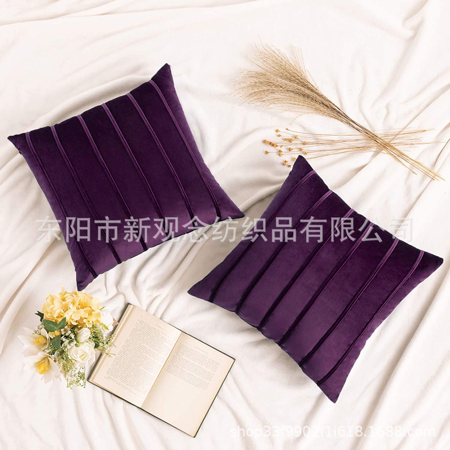 Wholesale factory direct sales of new Dutch velvet waist pillow, velvet throw pillow, light luxury pressure rope, creative throw pillow cover and cushion pic 18
