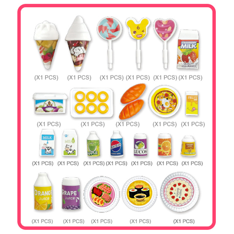 跨境儿童家电冰箱亲子创意仿真男女孩灯光音乐多功能套装玩具详情8