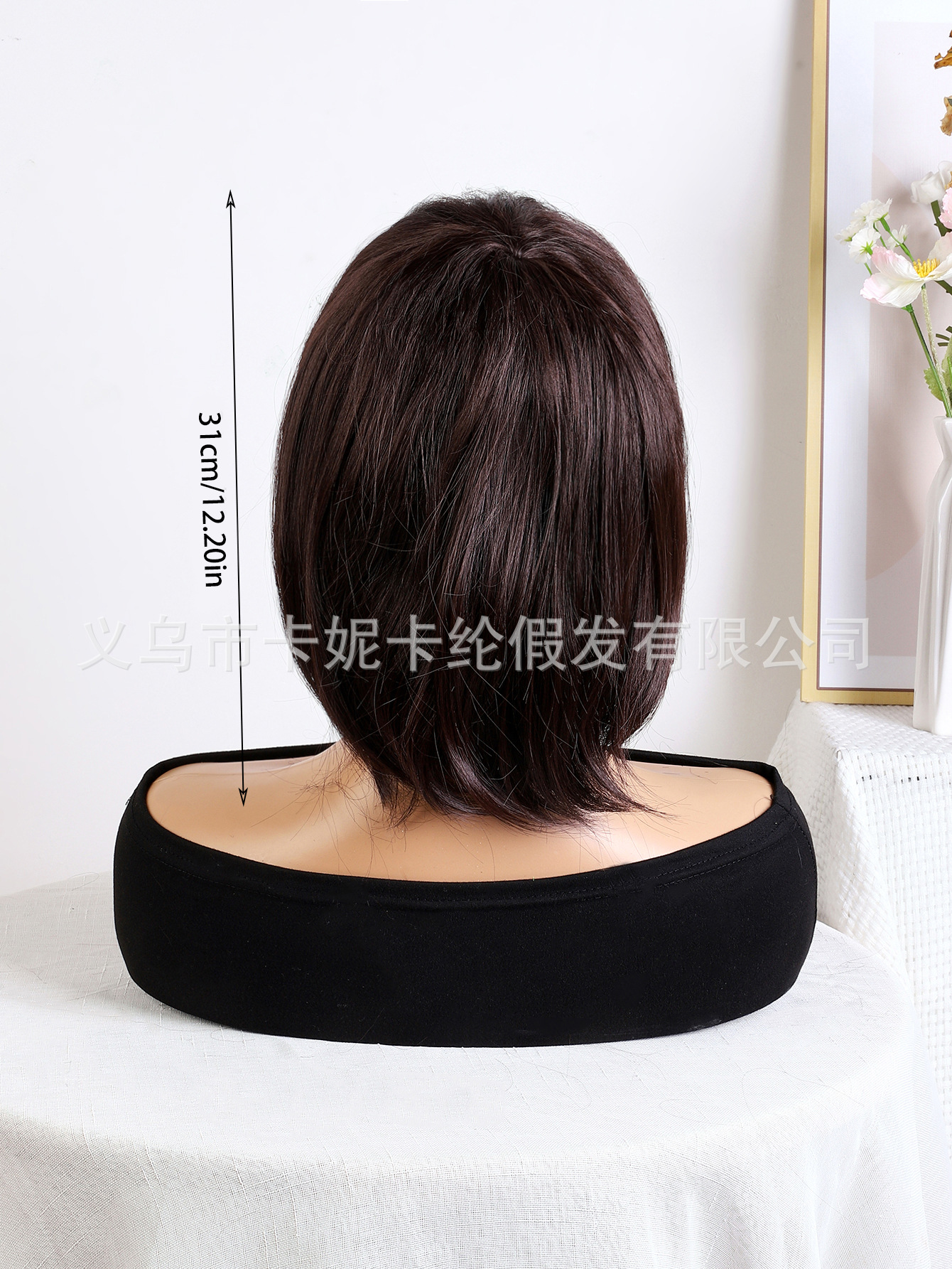 Mujeres pelucas de 12 pulgadas franjas bobo mecanismo fibra química negro marrón estudiante nuevo wholesale wigs pic 8