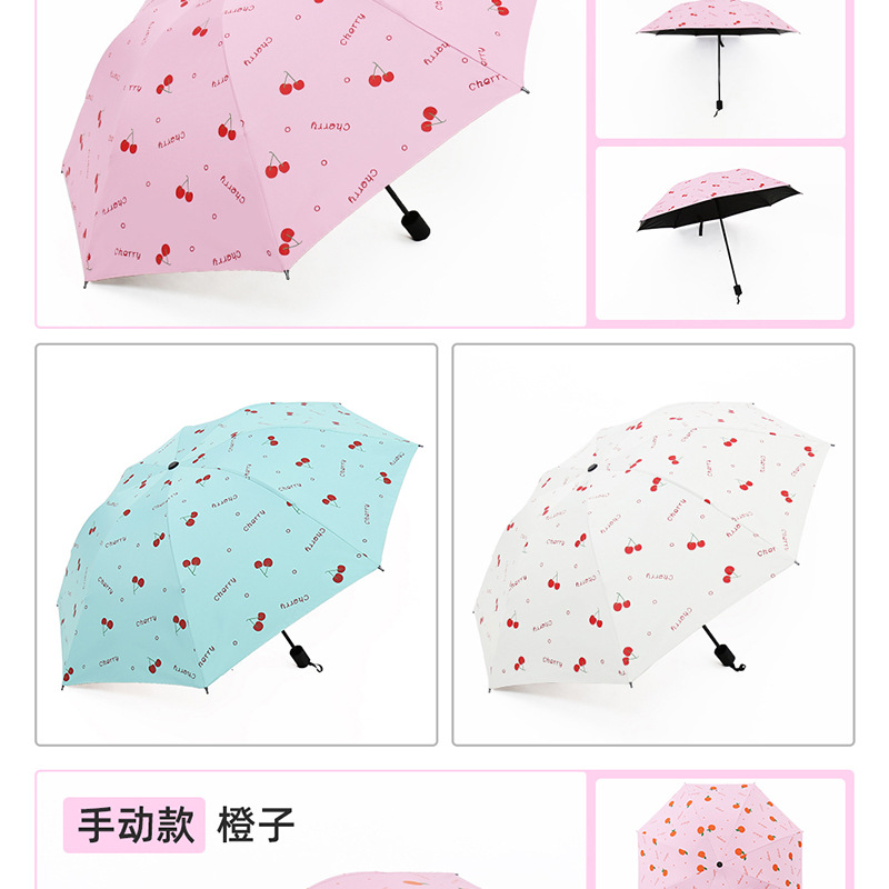 Automatic umbrellas for sun protection and shading, three-fold umbrellas, folding logo advertising umbrellas, bulk wholesale, UV black vinyl sun umbrellas pic 26