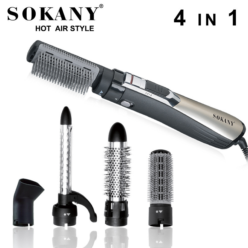 SOKANY835-4 Multi-functional styling Hair dryer comb, Straightening and curling iron, Electric curling hair dryer, Electric Hair dryer set pic 2