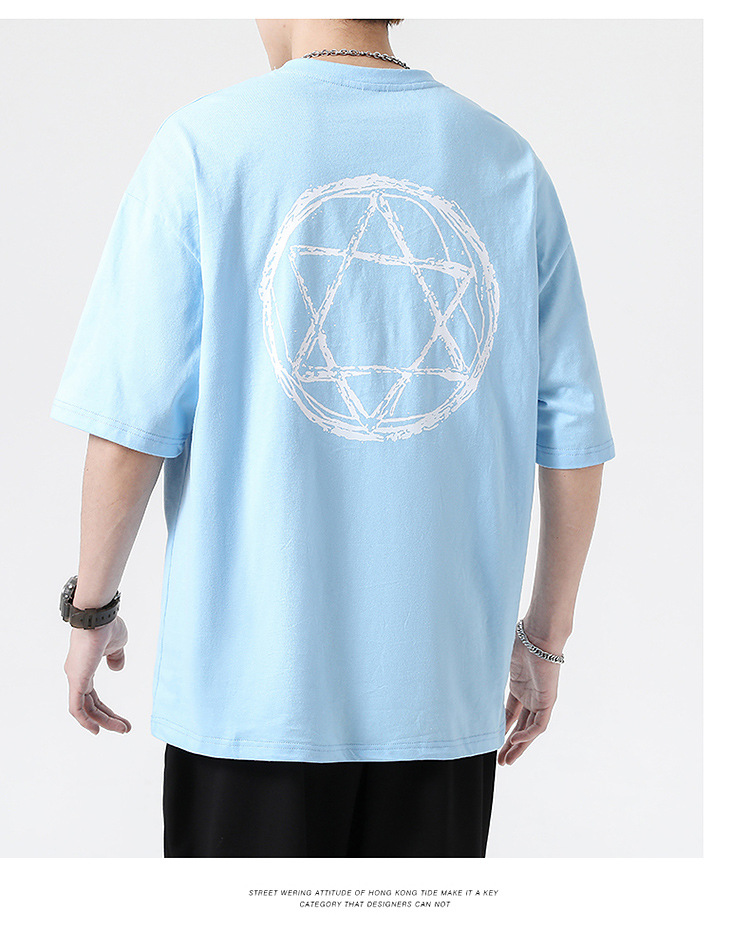 短袖T恤男夏季新款潮流港风宽松t恤加肥加大码百搭半袖体恤衫9XL详情22