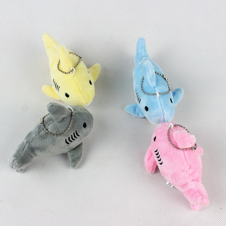 Plush toy manufacturer wholesale shark pendants, Marine animal shark dolls, 10cm cartoon little shark gifts pic 12