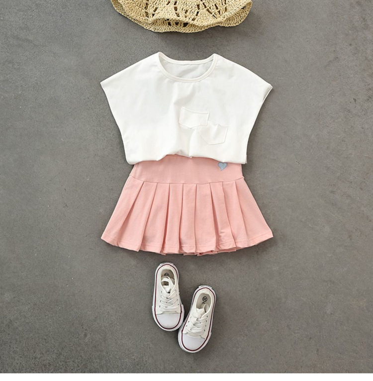 Niñas nuevo estilo versátil falda plisada pantalones vestido de verano para niños con pantalones de seguridad estilo fino falda de medio tamaño para niños pic 8