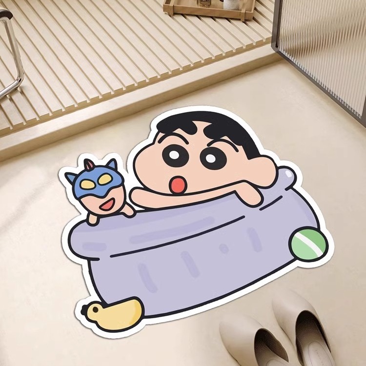 淋浴房熊猫浴室地垫吸水速干脚垫防滑家用地毯耐脏卫生间厕所门垫详情9