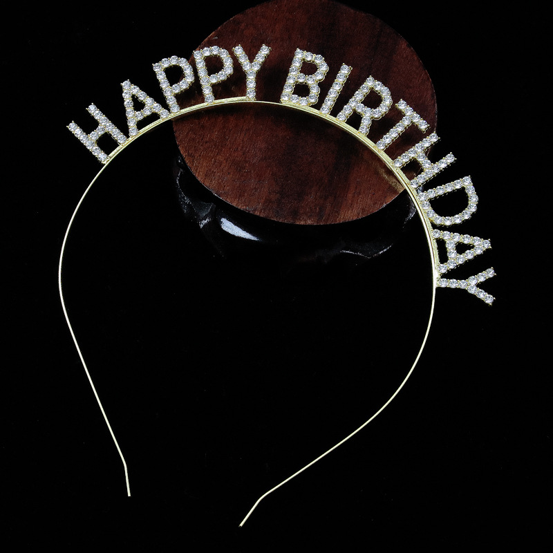 欧美跨境生日派对头饰头箍女字母happy birthday生日快乐发箍皇冠详情3