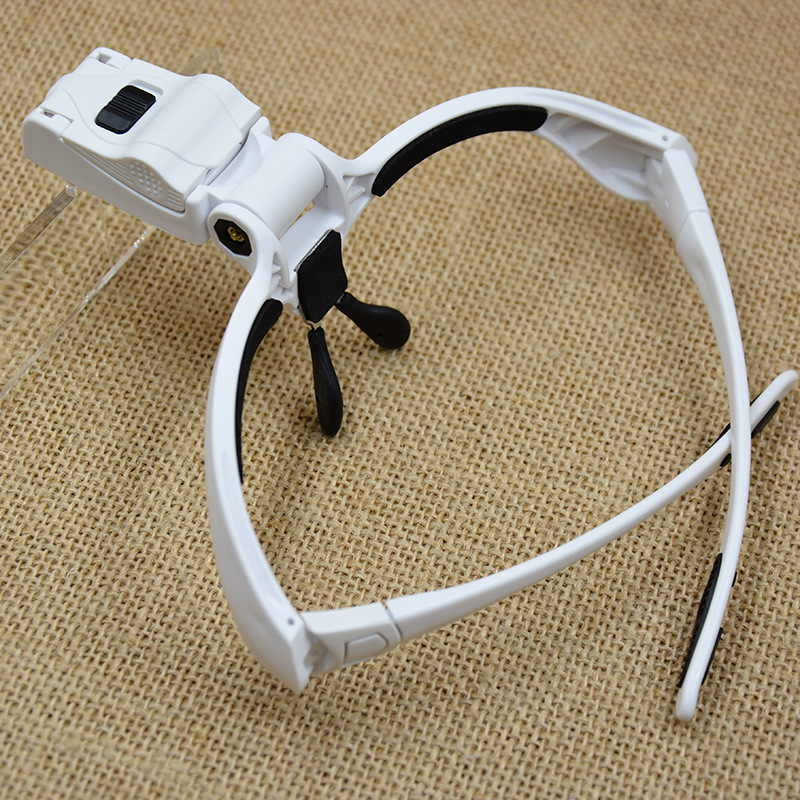LED lamp 9892BP battery model /BC charging model head-mounted glasses, high-definition acrylic multi-magnification lens, reading electronic repair magnifying glass pic 11