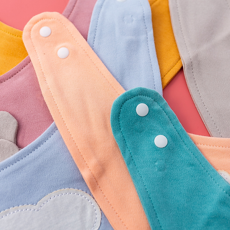 Fresh and clean baby triangular towel, double-layer pure cotton baby bib, newborn bib, breathable and absorbent saliva towel for all four seasons pic 5