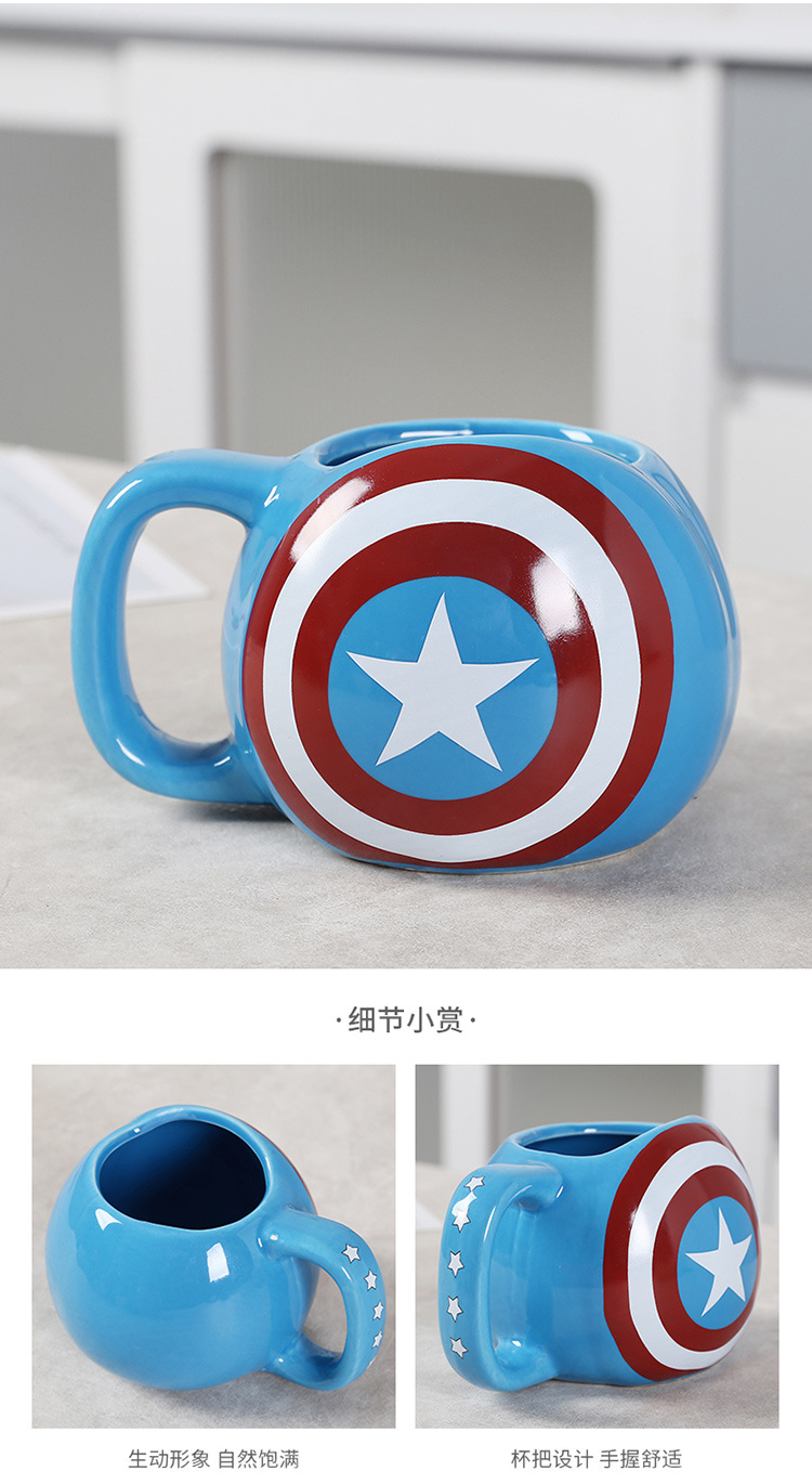 复仇者联盟陶瓷杯 蜘蛛侠 绿巨人 雷神 钢铁侠 超人陶瓷咖啡杯详情11