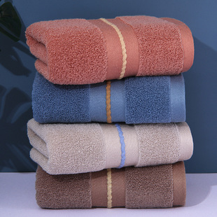 Wholesale pure cotton towels, thickened, soft, absorbent, polyester-cotton, all-cotton household face towels, gift embroidered, Gaoyang County factory pic 5