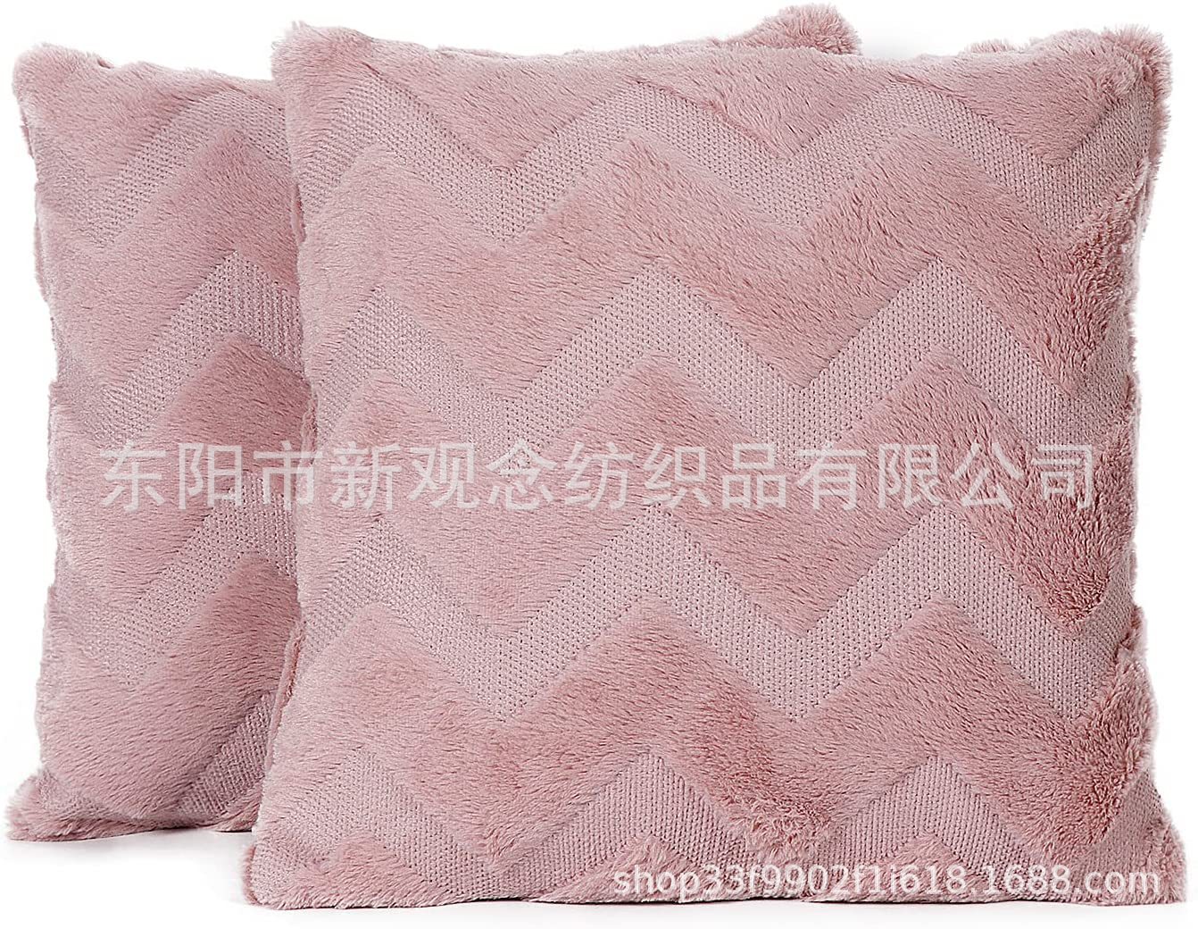 时尚简约波浪靠垫套 双面毛绒抱枕套 床头抱枕沙发靠垫厂家直销详情17