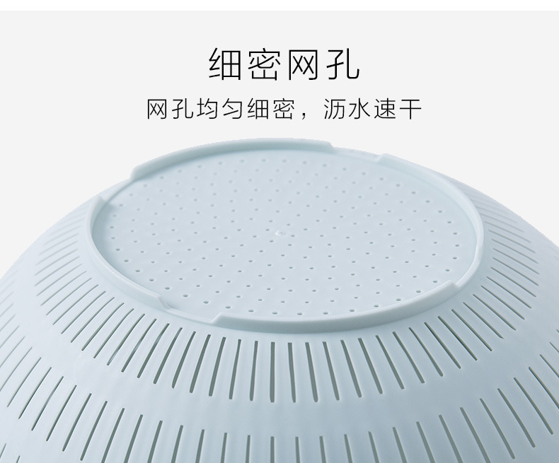 塑料厨房用品旋转双层沥水篮厂家直销水果篮洗菜篮沥水篮详情10