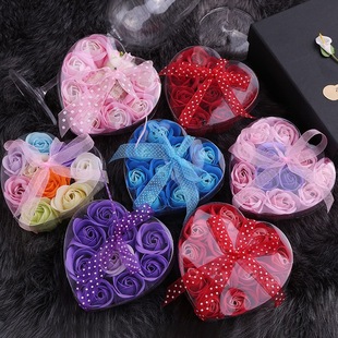 三八节花束礼盒pvc礼盒金箔香皂花礼物店庆赠品毕业季七夕节礼物详情7