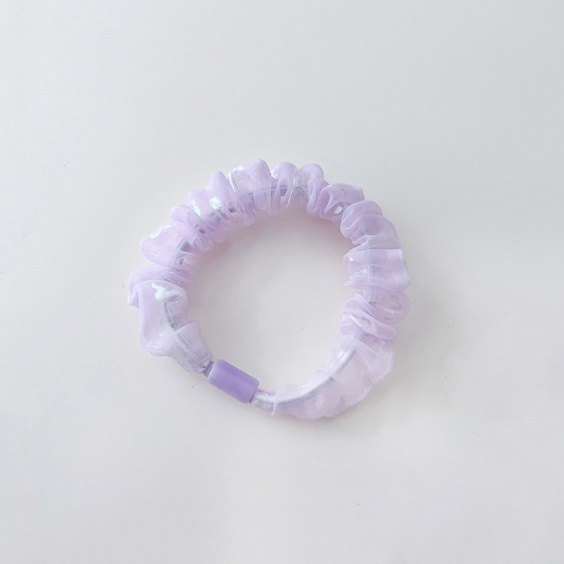 印花小肠发圈高级感少女马尾皮筋超仙网纱头绳清新糖果色发绳森系详情10