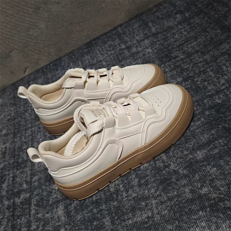 配裙子小白鞋女2024新款透气女鞋chic鞋子休闲厚底板鞋百搭H1378详情7