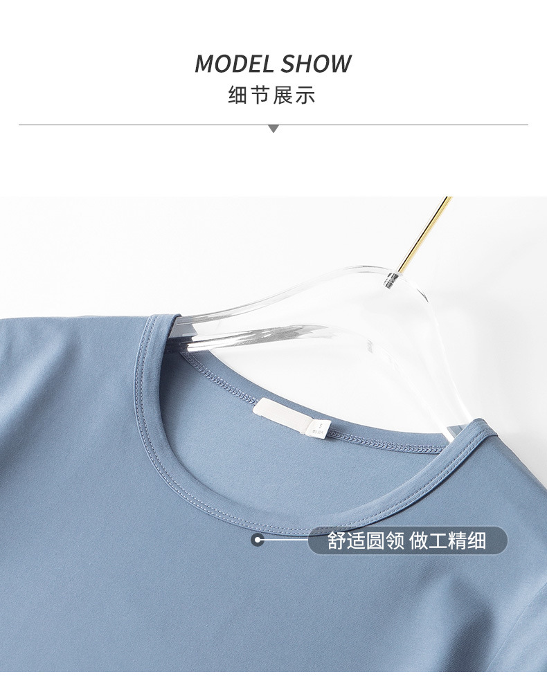 莫代尔冰丝短袖T恤女夏季休闲半袖印花上衣2025新款薄款冰感体恤详情19