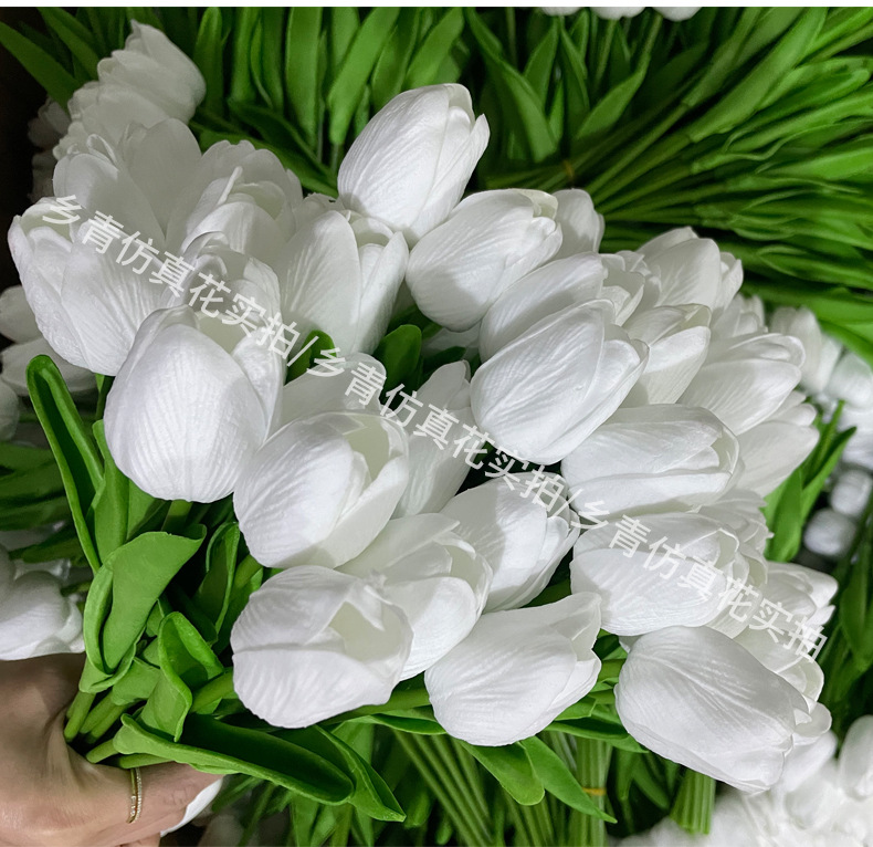 郁金香仿真花婚庆婚礼摄影道具家居装饰迷你PU情人节假花摆件跨境详情27