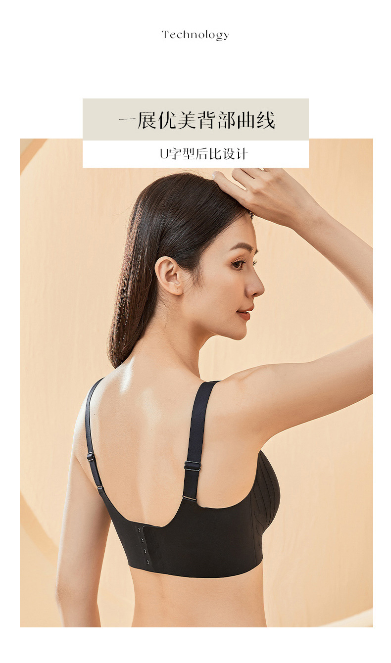 New mesh strapless soft support, lifting and gathering bra side retraction care, comfortable upper support, no steel ring, no mark underwear pic 17