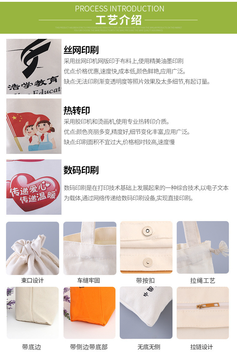 帆布袋定制麻布袋帆布杜邦纸袋帆布包束口袋帆布袋定做棉布袋手提详情10