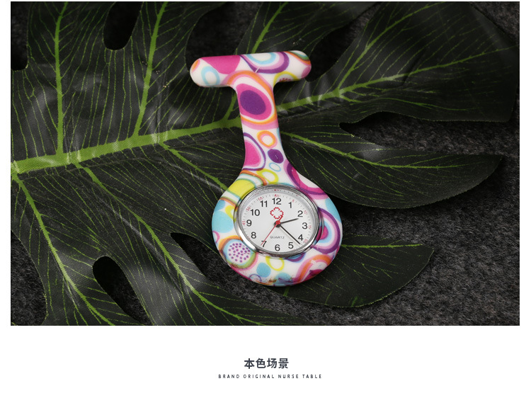 Silicone nurse watch, water transfer printed silicone nurse watch, color nurse watch, gift watch pic 12