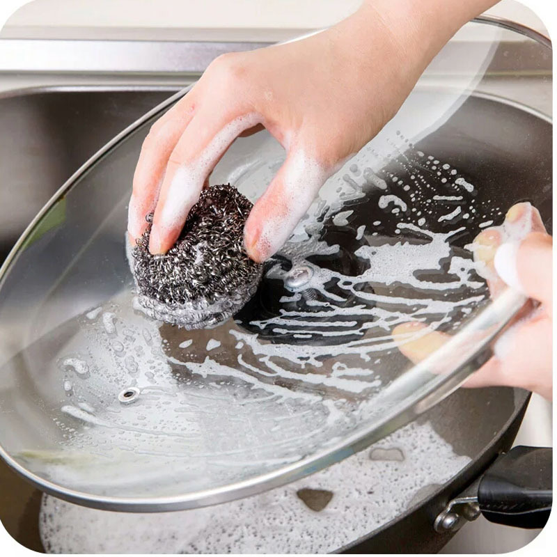 D1141 bag of 6 steel wool balls, iron wool balls, dishwashing brush, steel wool ball pot cleaning wonder, Yiwu, 2 yuan pic 4