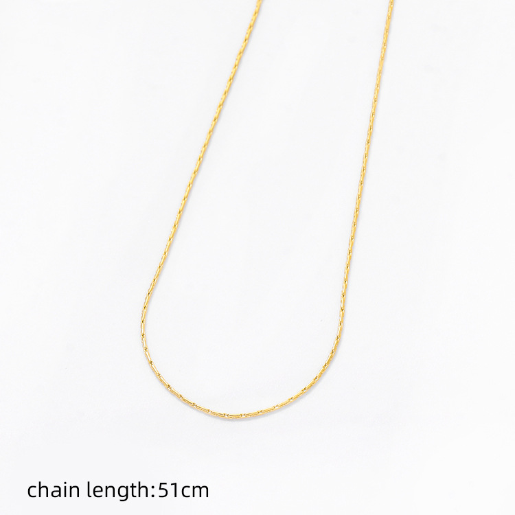 Niche design, personalized titanium steel necklace, collarbone chain, cold female style, golden DIY accessory, bare chain, hanging accessory pic 7