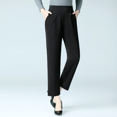 中年女裤春秋新款夏装七八分裤妈妈裤子薄松紧高腰弹力宽松休闲裤详情7