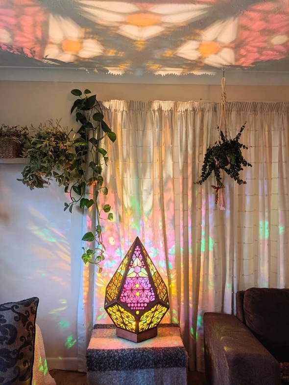 Bohemian Light创意浪漫烛光晚餐led彩灯波西米亚星空落地投影灯详情3