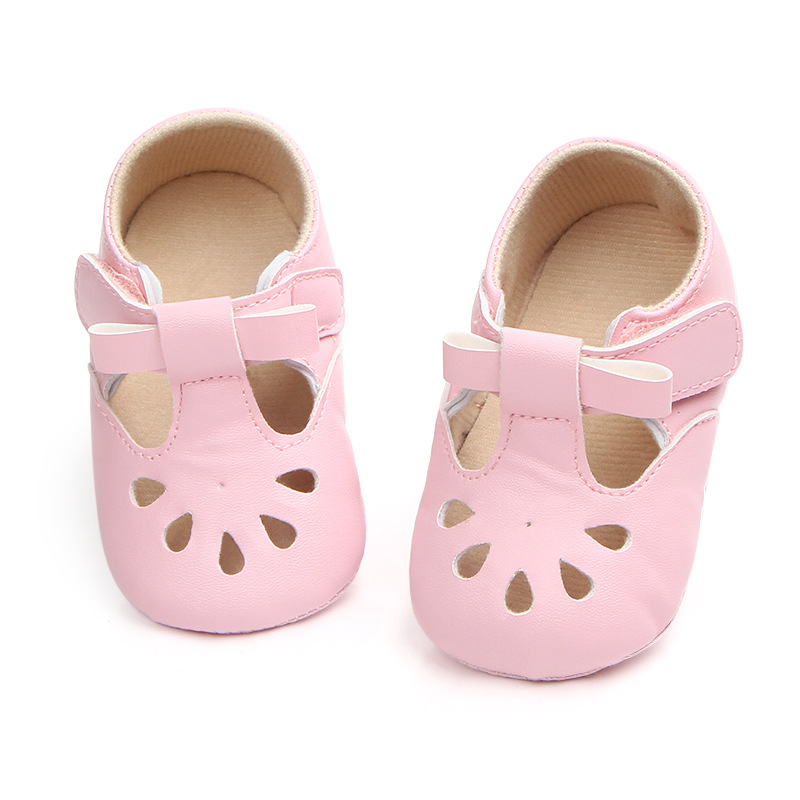 Wholesale of best-selling multi-color perforated baby shoes, anti-slip walking shoes, semi-rubber soles and soft-soled baby shoes 0921 pic 2