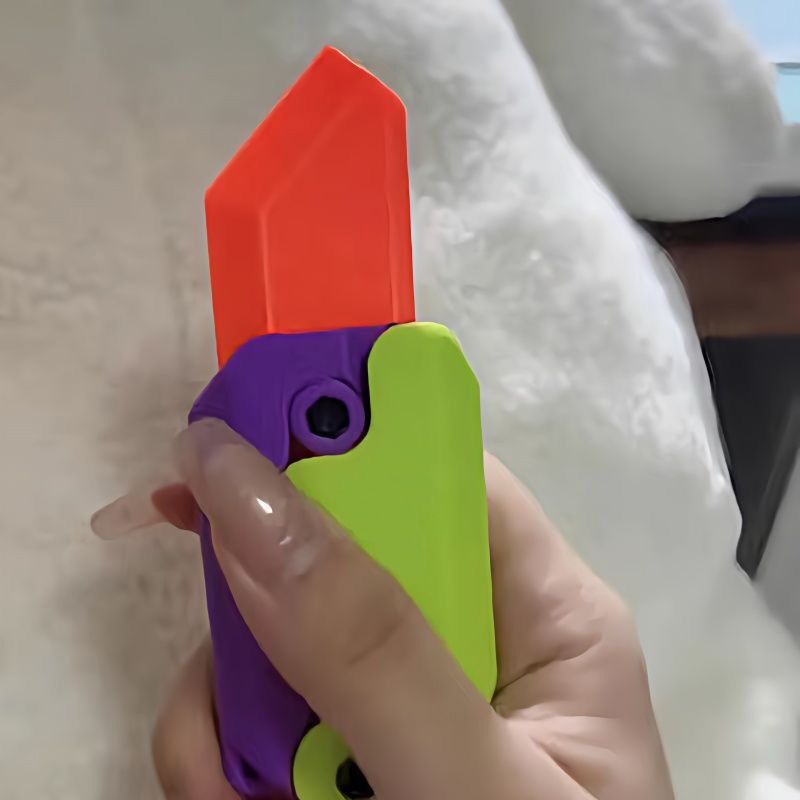 F3色3D重力小刀抖音同款萝卜刀解压推牌小玩具3D打印重力萝卜小刀详情7
