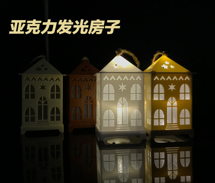 Christmas decorations, glowing houses, snow houses, hotel bars, Christmas tree decorations, hanging ornaments, DIY gifts, window display items pic 1