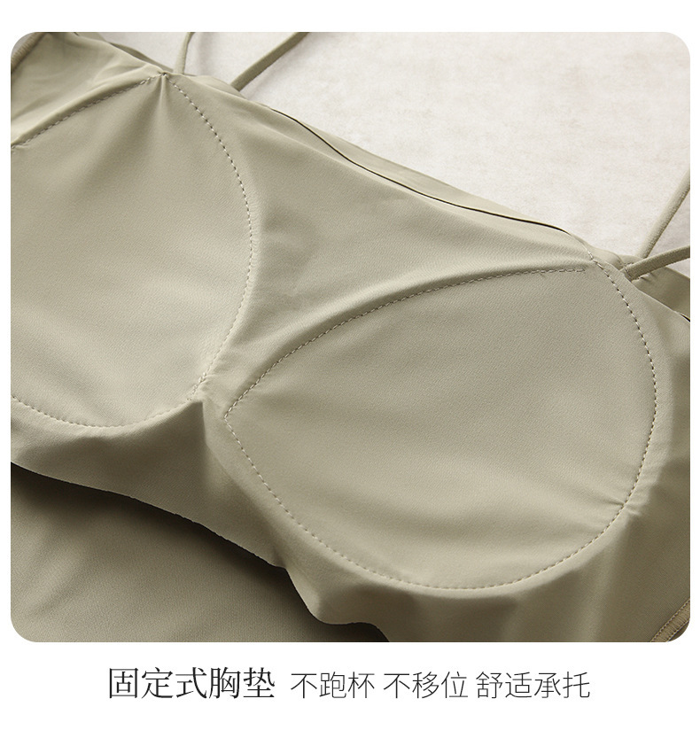 冰丝美背吊带背心女带胸垫固定杯内搭外穿辣妹夏季抹胸吊带背心女详情11