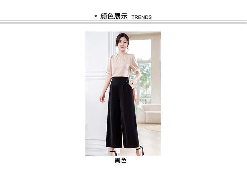妈妈夏装休闲裤中年女裤宽松休闲九分裤中老年女裤薄款显气质裤子详情9