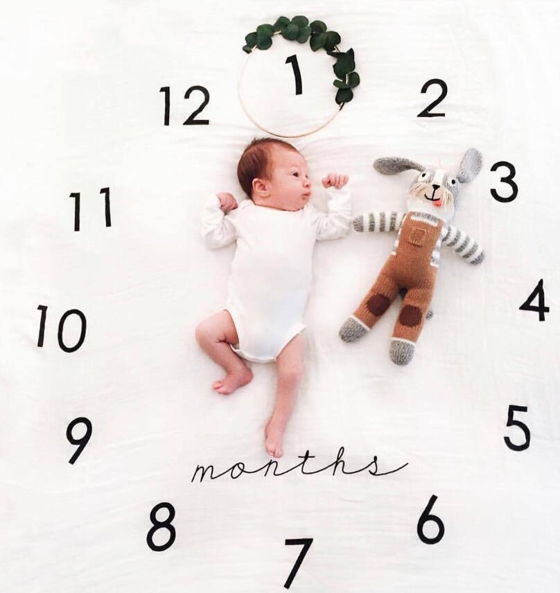 Baby milestone month photography background cloth, baby creative digital photography blanket background cloth, photography props pic 21